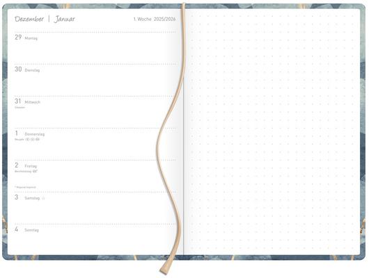 Actual product image Terminkalender Classic Timer Blütenzaub (A6, 1 week / 2 pages)