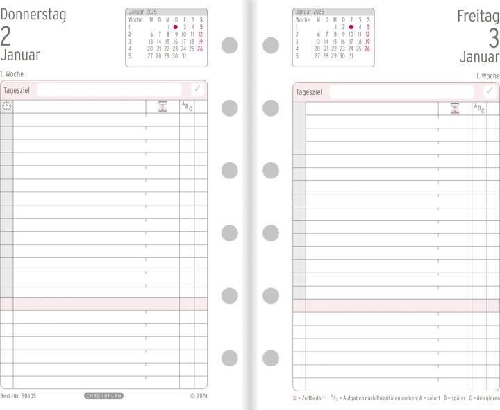 Actual product image Chronoplan Daily schedule (1 day / 1 page)