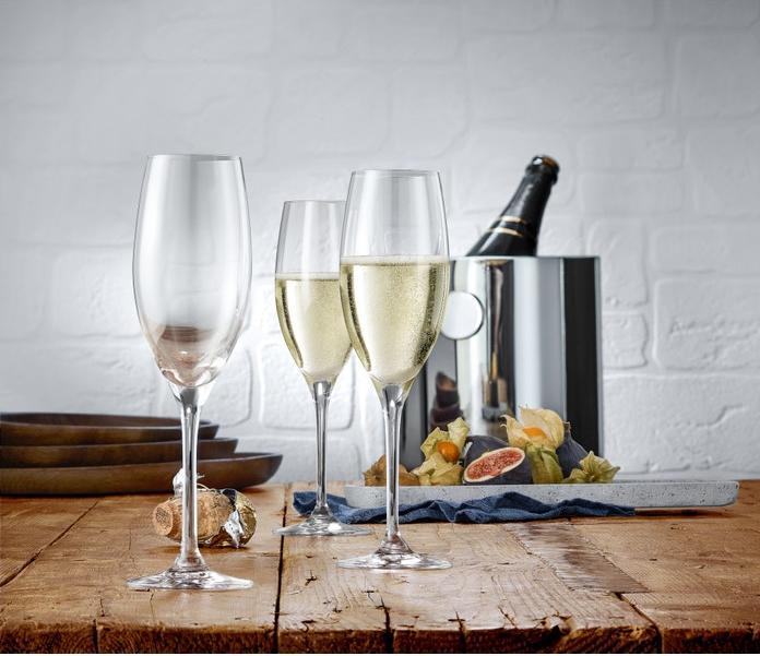 Image du produit WMF Set de 6 coupes à champagne Easy Plus, 250ml, verres en cristal, lavables au lave-vaisselle (25 cl, 6 Verres, Verres à vin blanc)