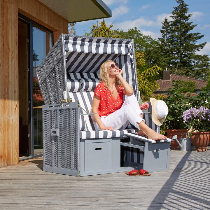 Produktbild tectake Strandkorb inkl. Schutzhülle