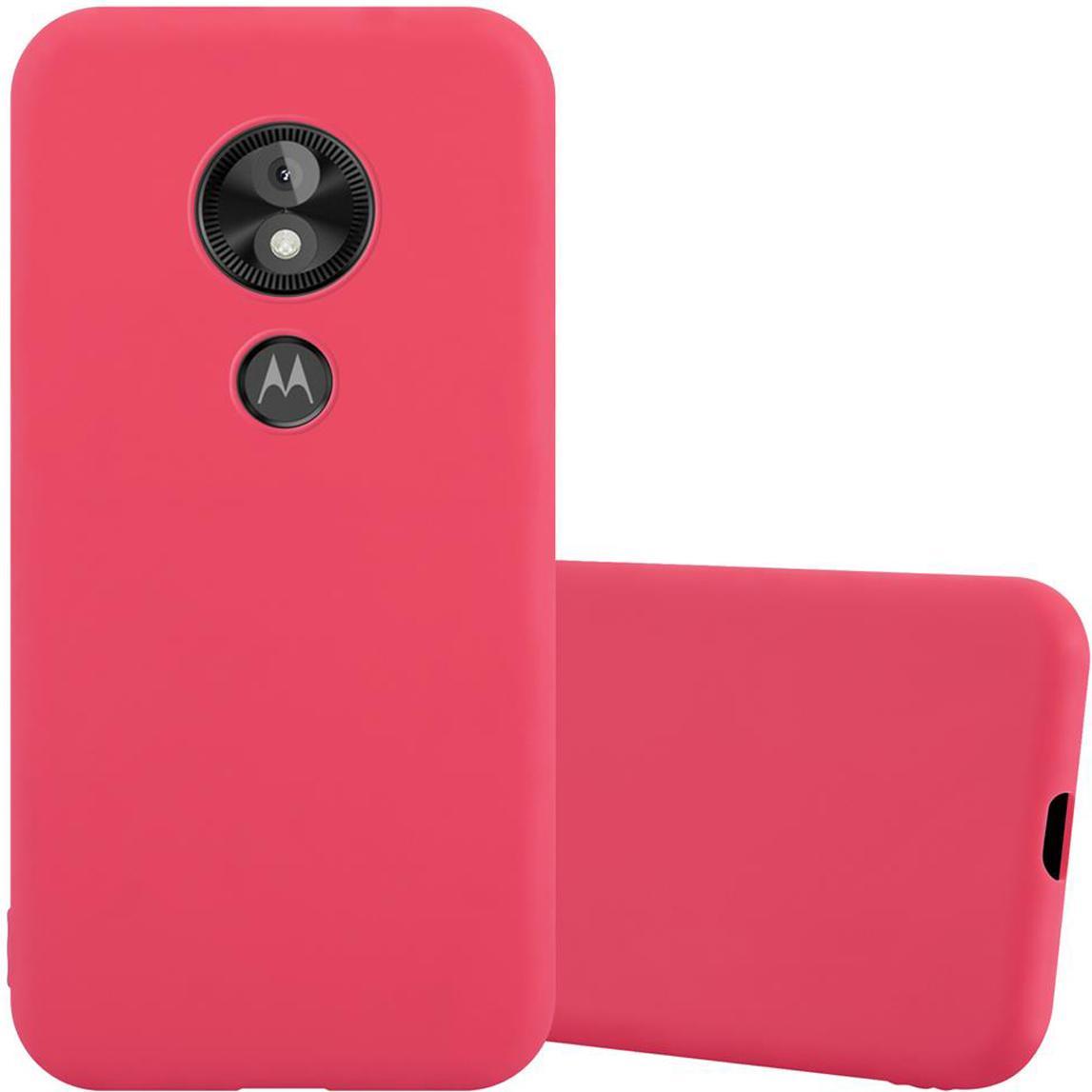 Cadorabo TPU Candy Cover (Motorola Moto E5 Play), Smartphone Hülle, Rot