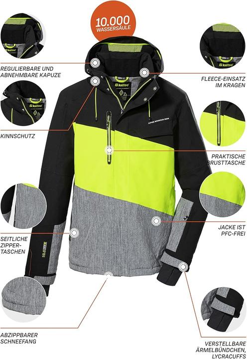 Produktbild Killtec Giacca da Sci con Cappuccio Staccabile e Paraneve (S)