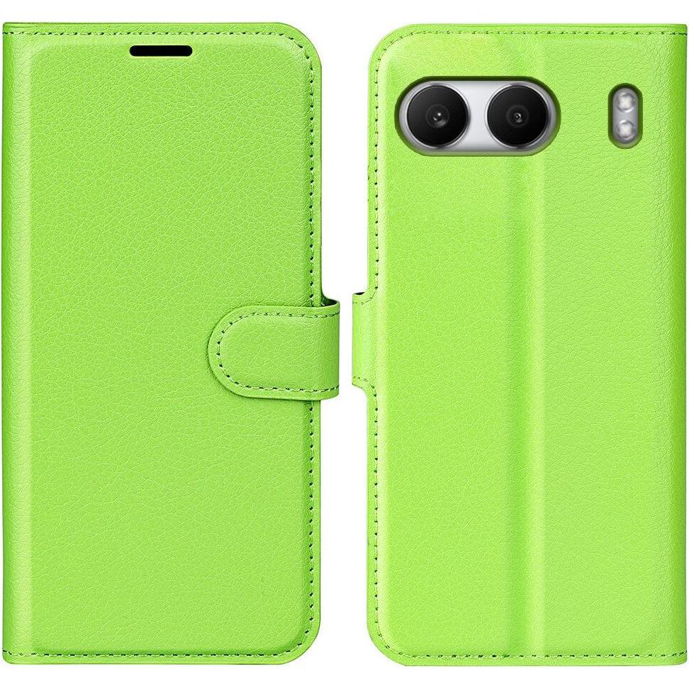 Cover-Discount OnePlus Nord 4 - Leder Etui Hülle (OnePlus Nord 4), Smartphone Hülle, Grün