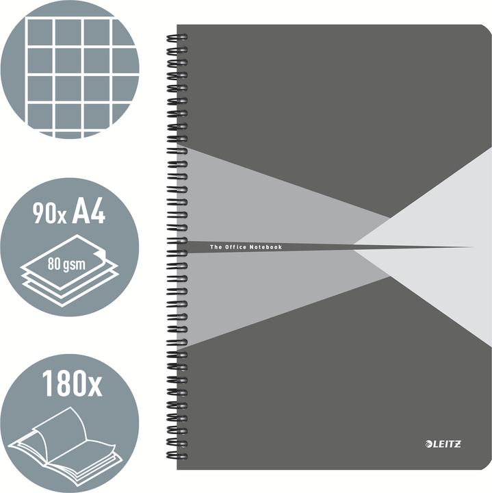 Actual product image Leitz Notebook Office PP (A4, Checked, Soft cover)