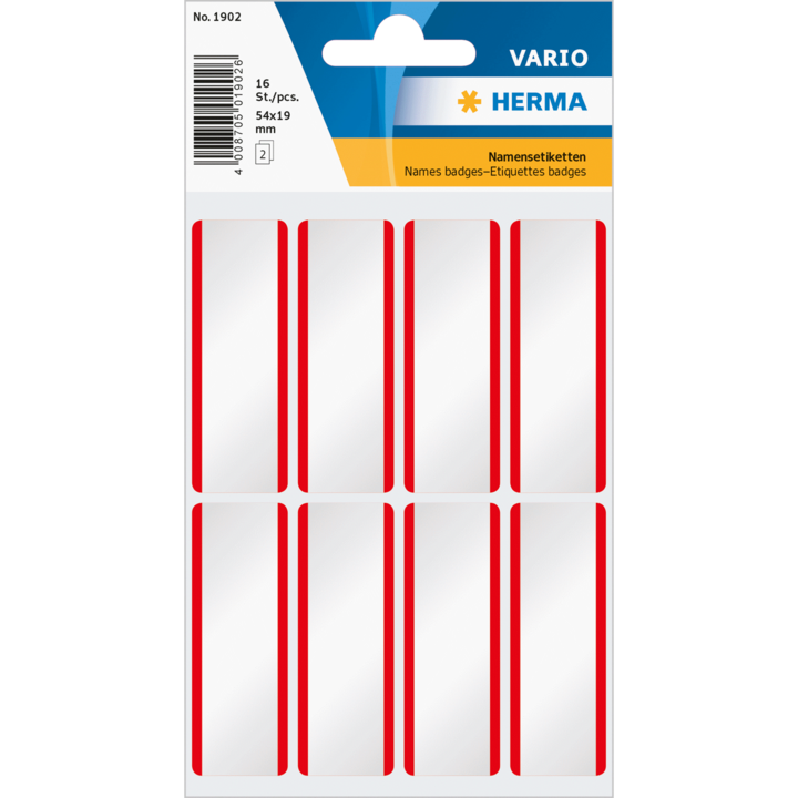 Actual product image Herma Removable name labels
