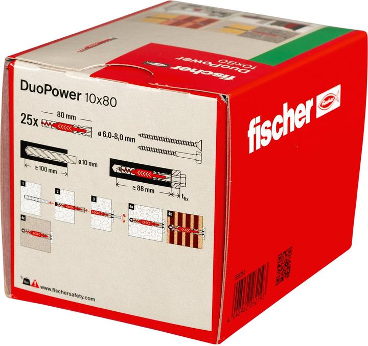 Produktbild Fischer DuoPower 10x80 (25 Stk.)
