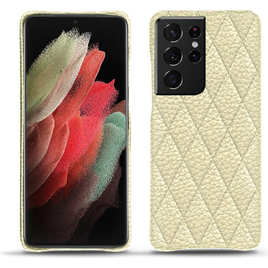 Noreve Lederschutzhülle (Samsung Galaxy S21 Ultra), Smartphone Hülle, Weiss