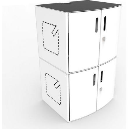 Thumbnail - Compulocks 16 unit cabinet w EU power strip, Notebookwagen, Weiss