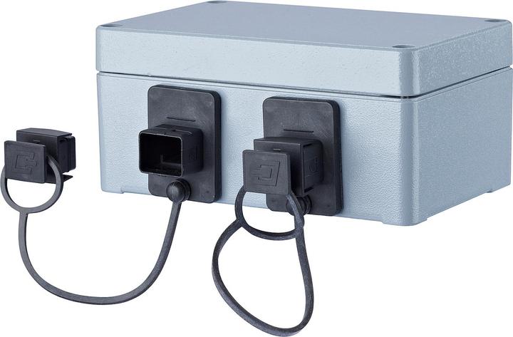 Actual product image Metz Connect E-DAT Industry IP67 V4 metal outlet - wall socket