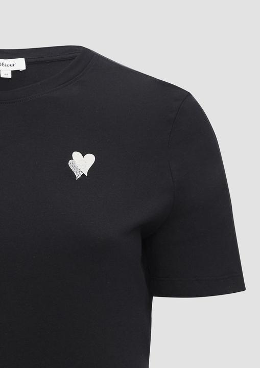 Produktbild S.Oliver T-Shirt T-Shirt mit Herz-Stickerei (44)
