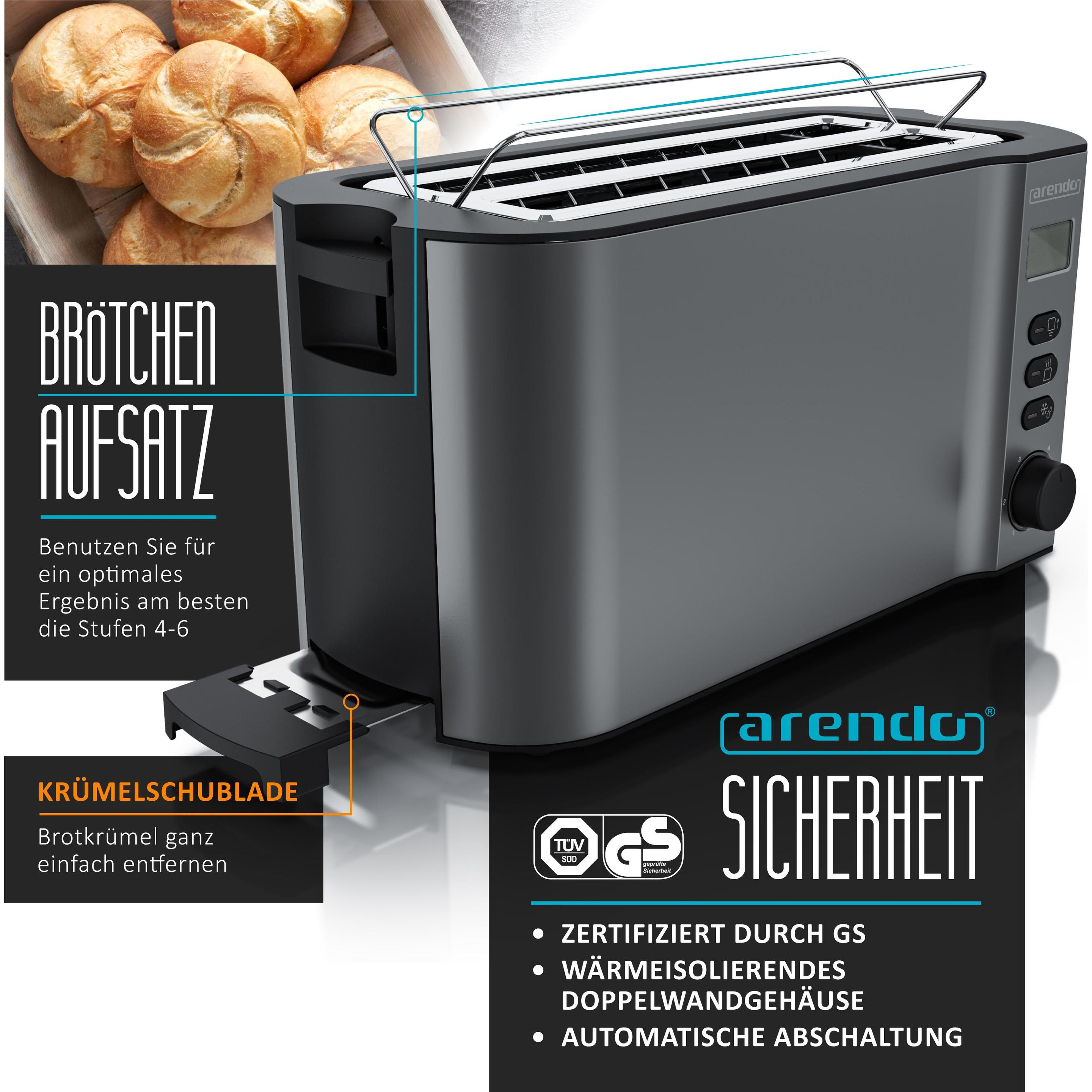 Thumbnail - Arendo Toaster, Toaster, Grau