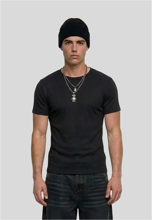 Produktbild Urban Classics Fitted Strech Rib Tee black M (M)