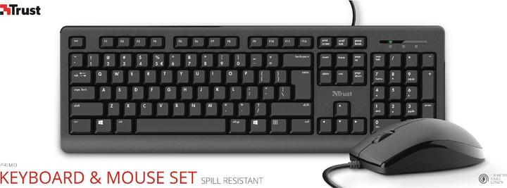 Actual product image Trust Primo Keyboard USB QWERTY German Black (DE, Cable)