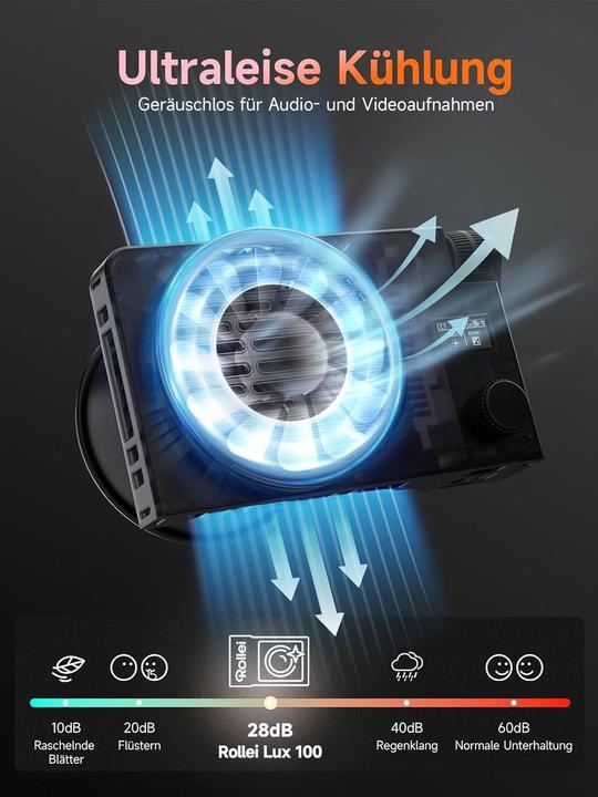 Image du produit Rollei LED-Kit | 100W | Bi-Color | LUX-Serie (éclairage de studio)