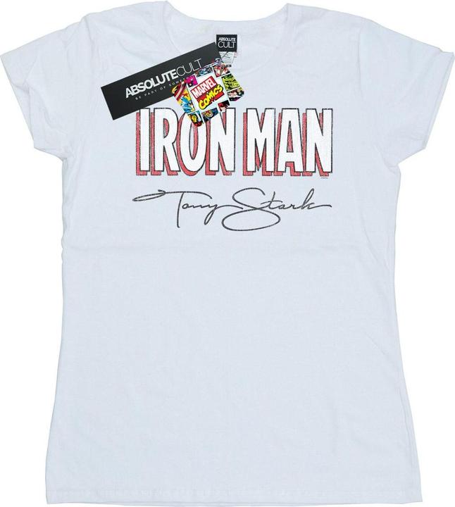 Actual product image Womens/Ladies Iron Man AKA Tony Stark Cotton T-Shirt (M)