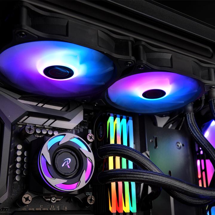 Produktbild Raijintek EOS 12 RBW ADD Lüfter, 2er-Set inkl. Controller (120 mm, 2 x)