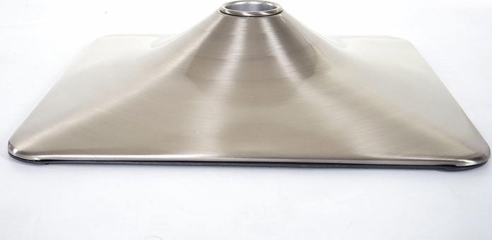 Produktbild Swisshandel24 2x Fussteller Fussplatte Fuss für Barhocker Barstuhl Drehstuhl Esszimmerstuhl, rechteckig Metall geb