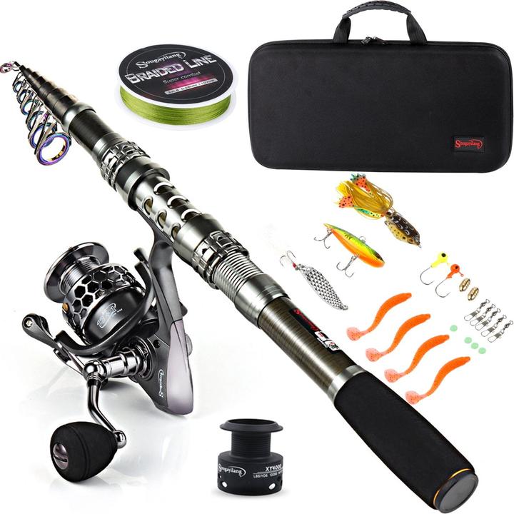 Sougayilang Fishing complete sets with carrying bag, 2.1M (Fishing set, 210 cm)