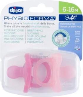 Image du produit Chicco Sucettes physiologiques PHYSIOFORMA SOFT, PINK, silicone, 2 pcs - 6-16m (2 x, 6 - 16 M.)