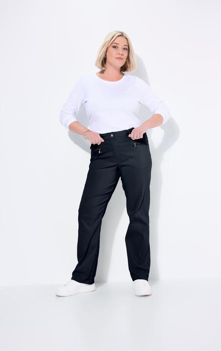 Produktbild Ulla Popken Thermo-Stretchhose Mony, konisches Bein, Zipptaschen (46)