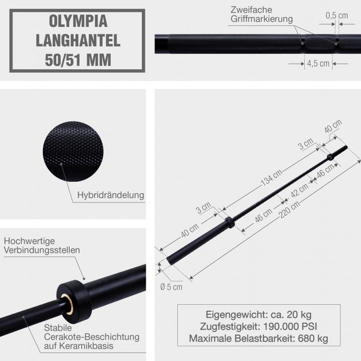 Produktbild Gorilla Sports Langhantelstange