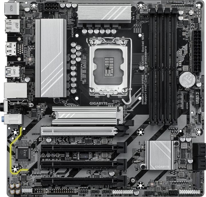 Productafbeelding Gigabyte MB GBT Intel 1851 B860M DS3H WIFI6E (LGA 1851, Intel B860, mATX)