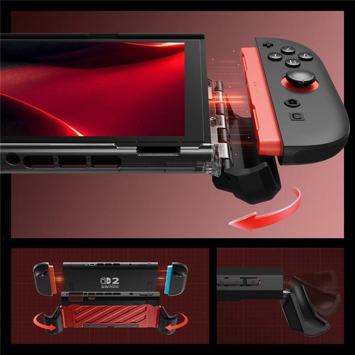Actual product image Supcase Unicorn Beetle Pro Hülle für Nintendo Switch 2 - Rot und Schwarz (Switch 2)