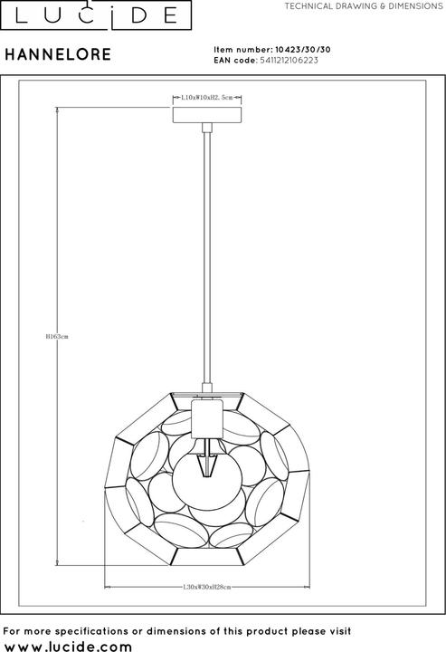 Actual product image Lucide Hannelore (E27)