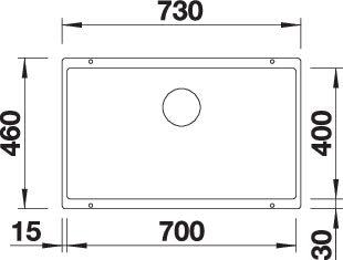 Immagine prodotto Blanco Linea secondaria 700-U (Lavello sottopiano, 73 cm, 46 cm)