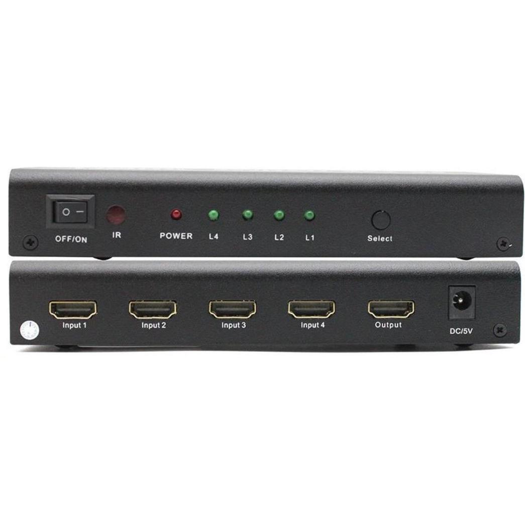 PremiumCord Commutatore HDMI 4:1, kovov½, dálkové ovl., Switch box