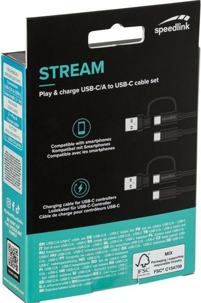 Actual product image Speedlink 2 in 1 charging cable (3 m, USB 2.0, USB 3.1)