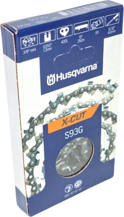 Produktbild Husqvarna 585404240 Sägekette X-CUT S93 3/8", 1,3 mm mini, 40 guides (Kettensäge, Sägekette)