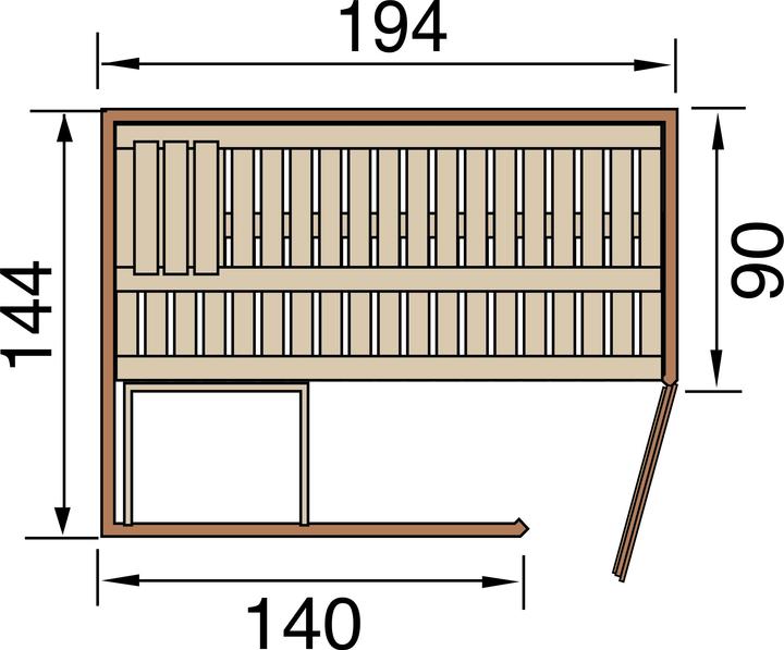 Produktbild Weka Holzbau Element-Ecksauna VARBERG 1 HT (Ohne Ofen)