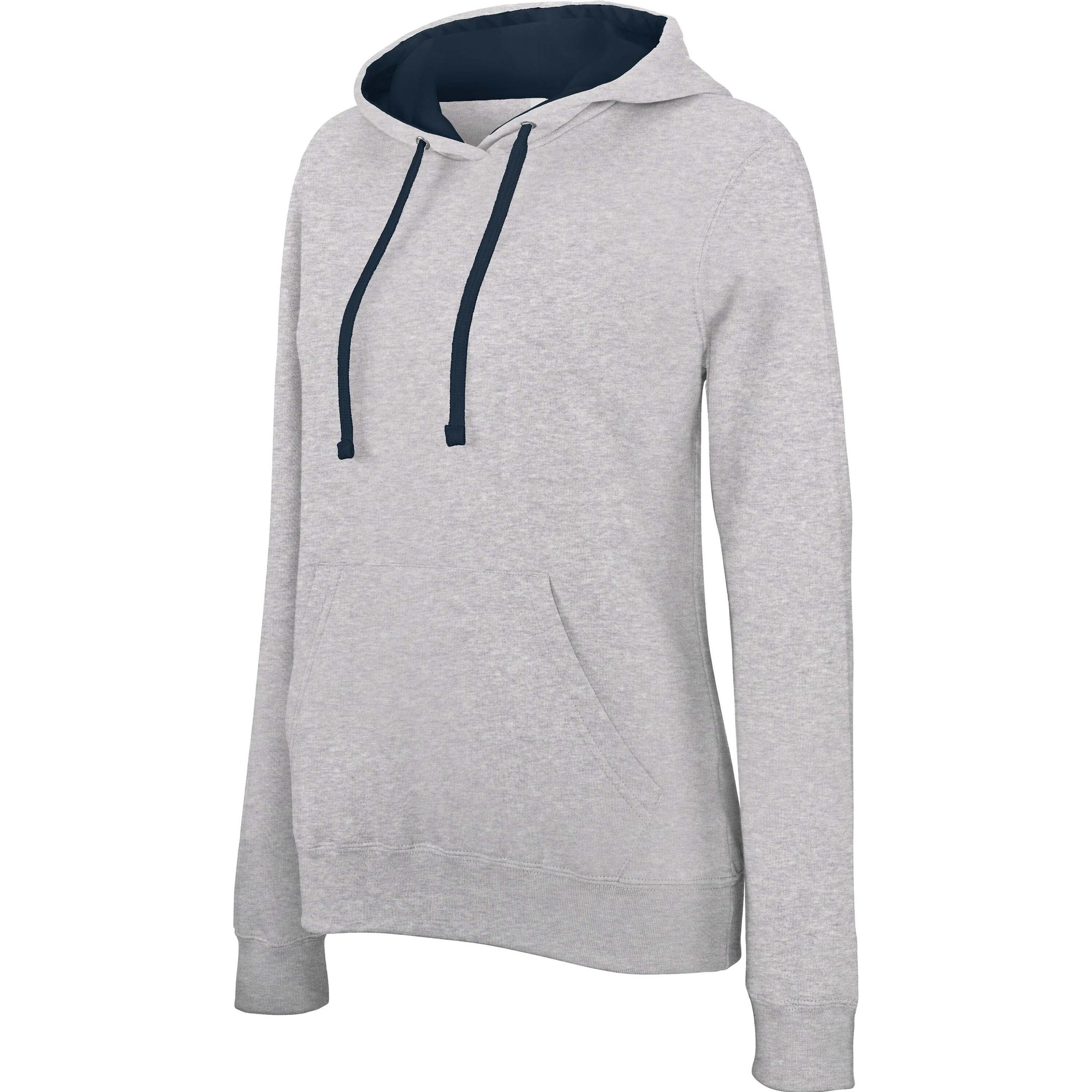 Kariban, Damen, Pullover, Contrastée, Grau, (L)