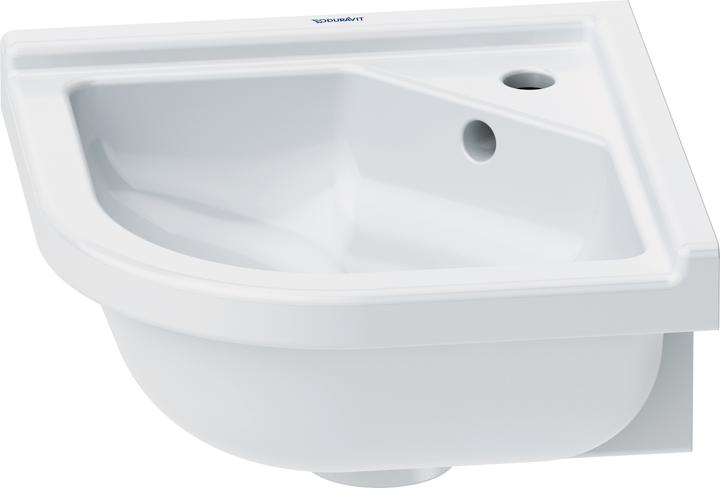 Actual product image Duravit Corner hand-rinse basin STARCK 3 m ÜL HLB 430x380mm 1 tap hole white (380 mm, 430 mm)