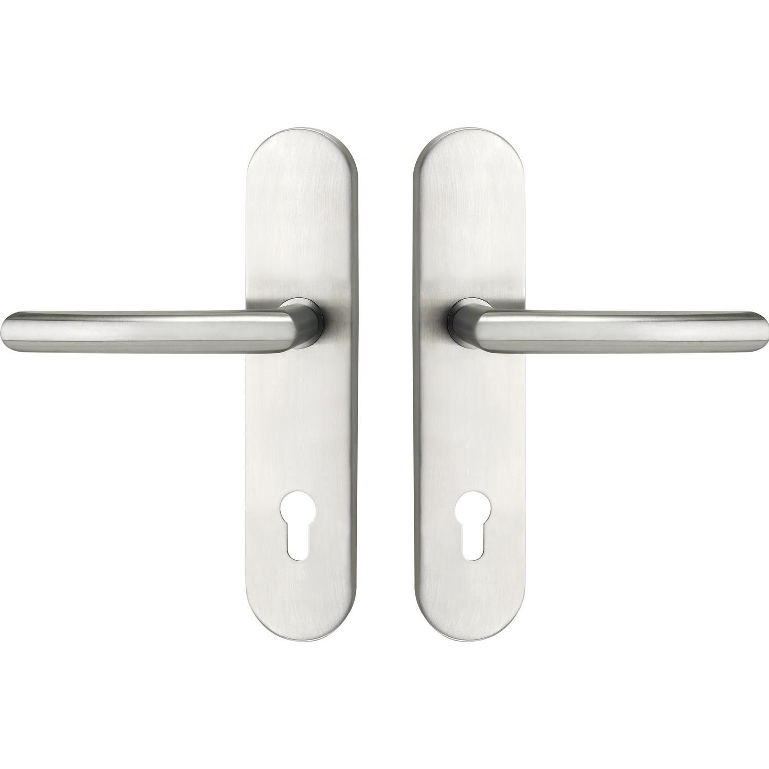 Marchesi, Türgriff + Fenstergriff, Türbeschlag Arc Türgriff auf Schild PZ 88, höhe 16mm Ohne Kzs Edelstahl matt (Türgrif...