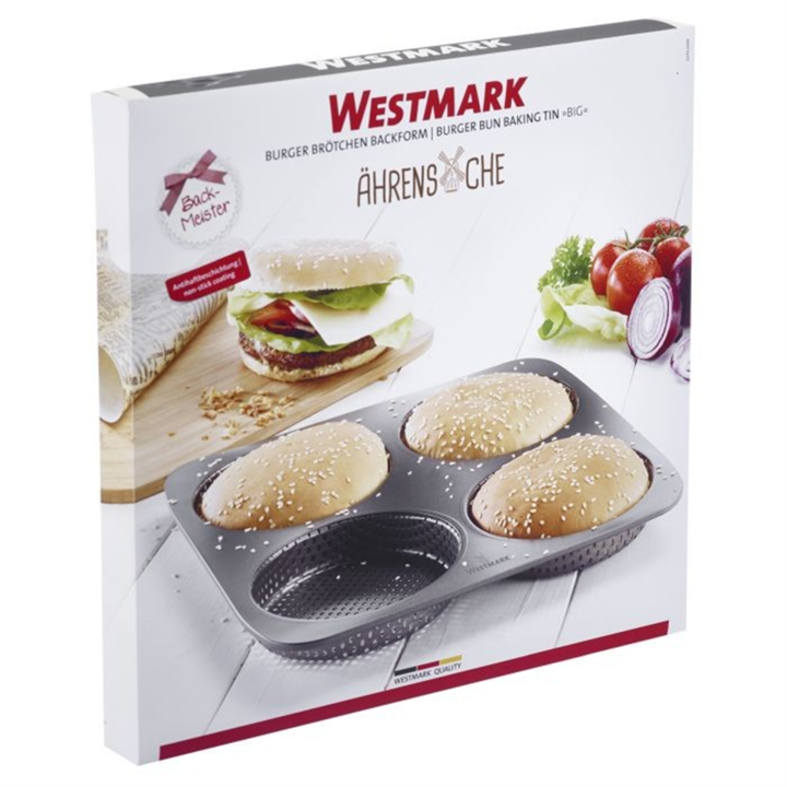 Produktbild Westmark 4er Burger Brötchen Backform Big, 28x28cm (28 cm)