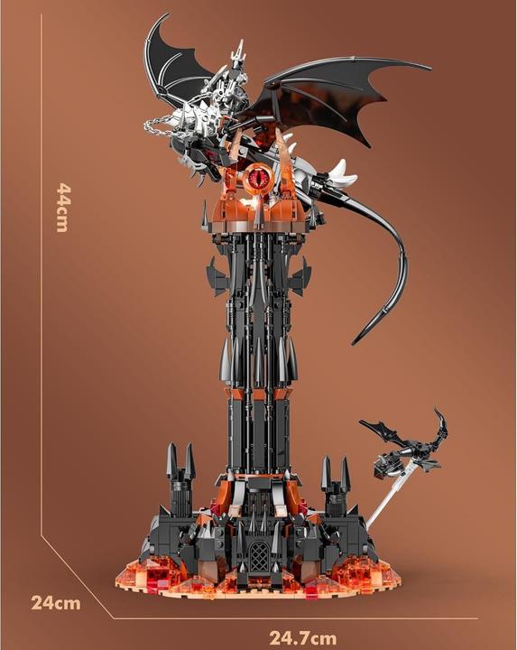 Image du produit Mgp Film-Inspiriertes Schwarzes Turm-Baukasten-Set - Perfekt für Fans von Herr der Ringe
