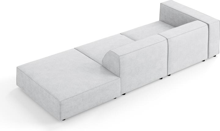 Actual product image Cosmopolitan Design Right Sofa, "Arendal", 4 Seats, Light Grey, 262x102x70 Made in Europe (Corner sofa)