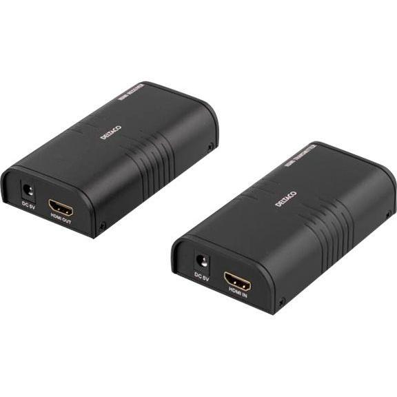 Deltaco Ethernet HDMI Extender, Up to 120m in 1080P with Cat6, Juodas (U/FTP, CAT6, 120 m), Netzwerkkabel
