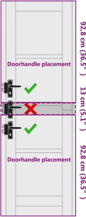 Produktbild vidaXL Interior Tür (Türgarnitur, Türgriff)