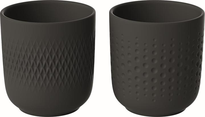 Villeroy & Boch Set di tazze 2 pezzi Manufacture Collier noir (290 ml, 2 x)