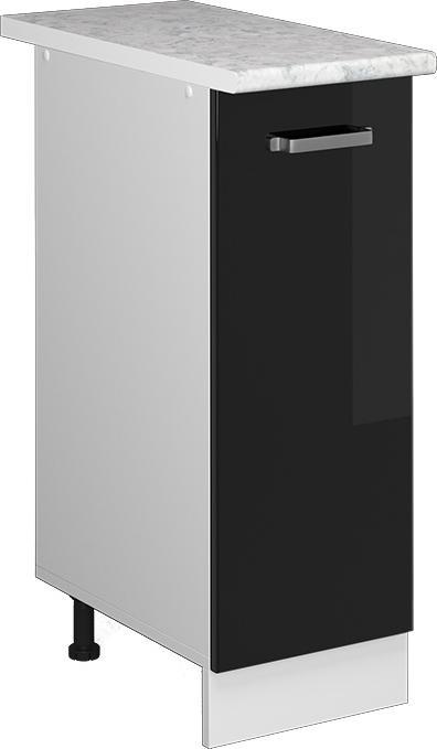 Marble-Weiss, Schwarz Hochglanz, Weiss