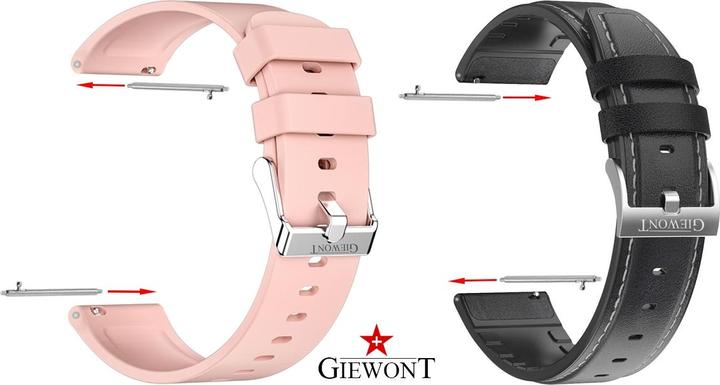 Actual product image Giewont Stahlteleskop 20 mm für SMARTWATCH GWT20 Armband/Armband (Stainless steel)