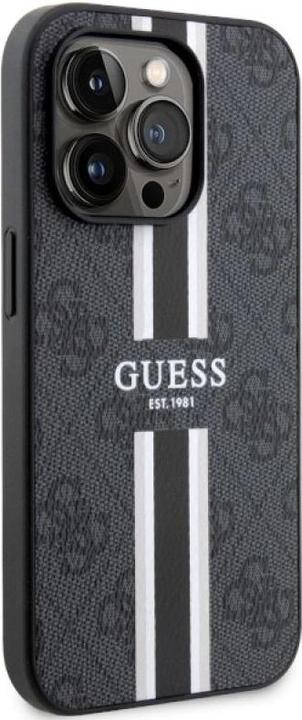 Produktbild Guess GUHMP14LP4RPSK iPhone 14 Pro 6.1" czarny/black hardcase 4G Printed Stripes MagSafe (Apple iPhone 14 Pro)