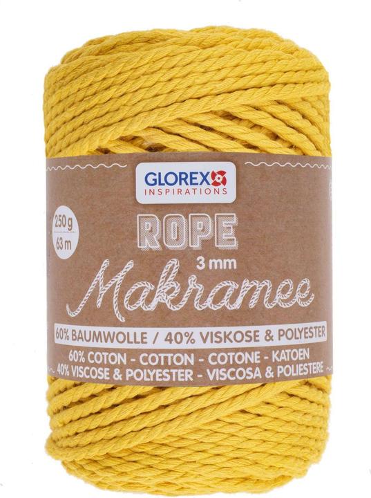 Image du produit Glorex Corde à macramé 3mm 250g torsadé (63 m)