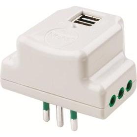 Fanton, Adattatore da viaggio, 87800 adattatore per presa di corrente Tipo L (IT) Bianco