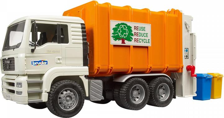 Actual product image Bruder 02772 MAN TGA rear loader refuse truck