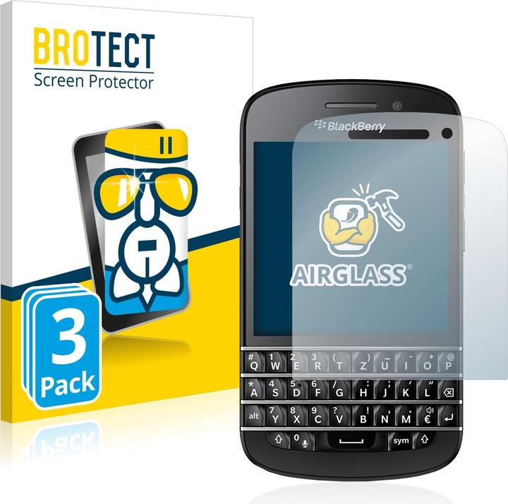 Produktbild BROTECT AirGlass Panzerglasfolie (3 Stück, Blackberry Q10)