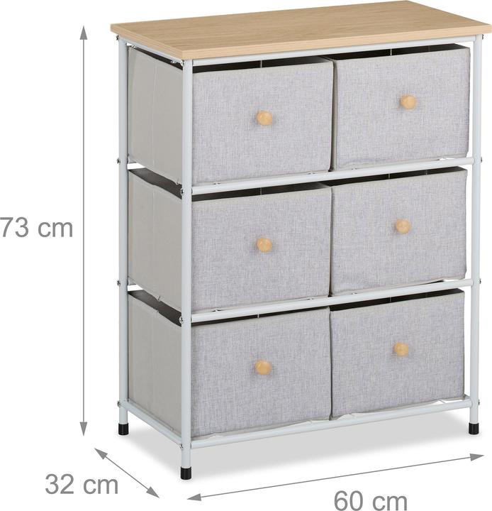 Image du produit Relaxdays Commode (60 x 32 x 73 cm)